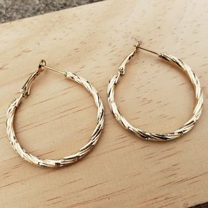 Gold hoop earring